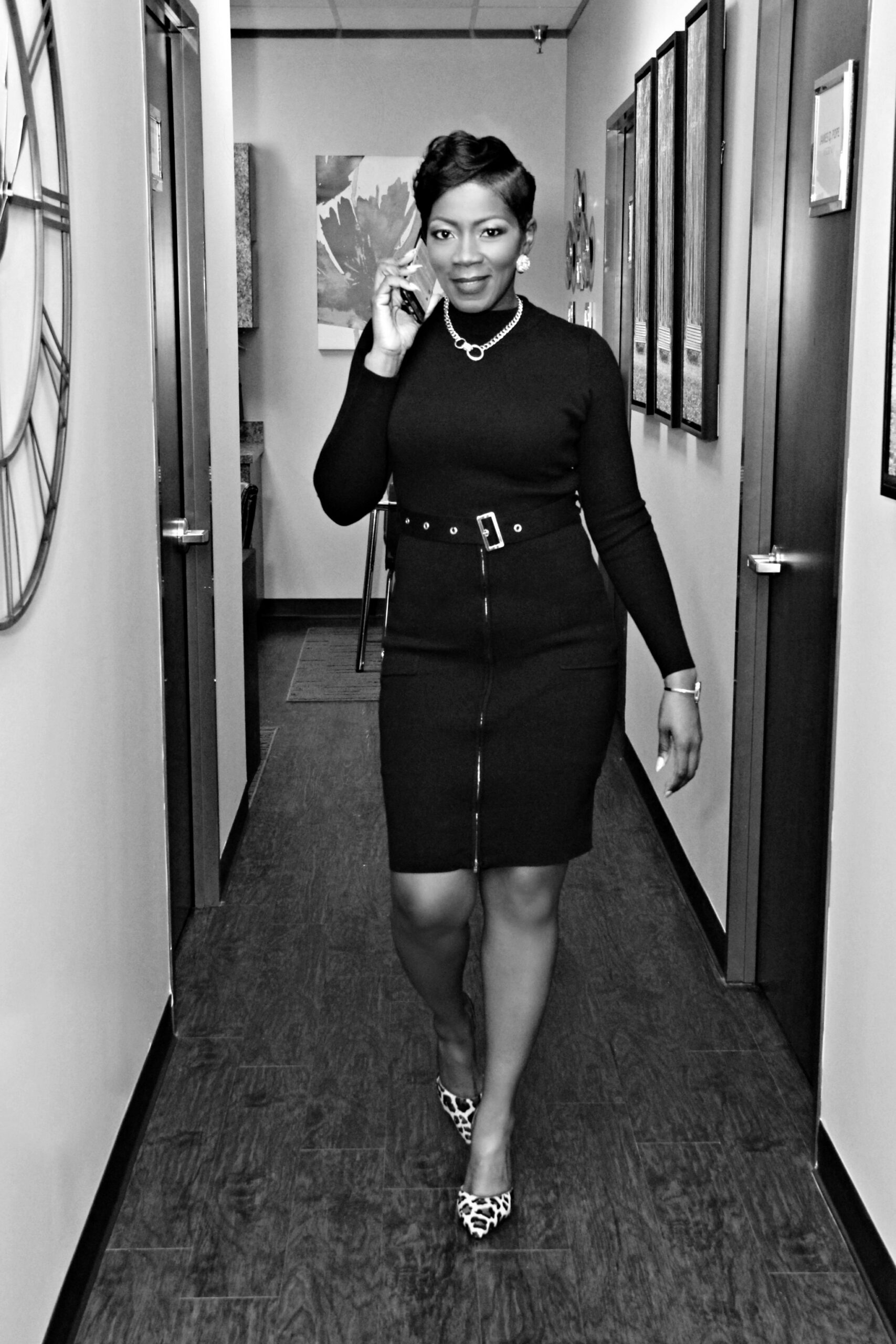 N. Lucy Chukwurah, Founder of NLC Law Group, full-length editorial portrait